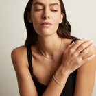 Lab Grown White Sapphire Barely There Tennis Necklace
