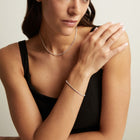 Lab Grown White Sapphire Barely There Tennis Bracelet