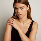 Lab Grown White Sapphire Bar Tennis Necklace