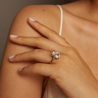 4ct Emerald Lab Grown Diamond Solitaire Ring