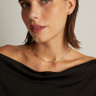 1ct Lab Grown Diamond Triple Bezel Bar Chain Necklace