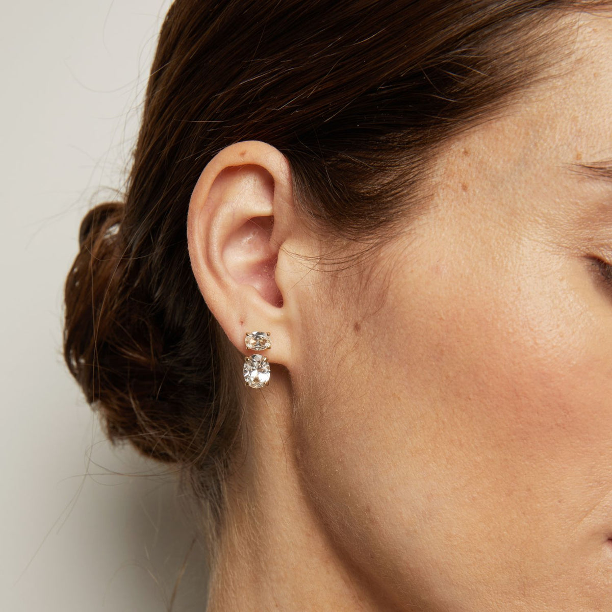 Lab Grown White Sapphire Ear Jacket