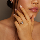 4ct Emerald Lab Grown Diamond Solitaire Ring