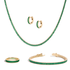 Lab Grown Green Emerald Baguette Set