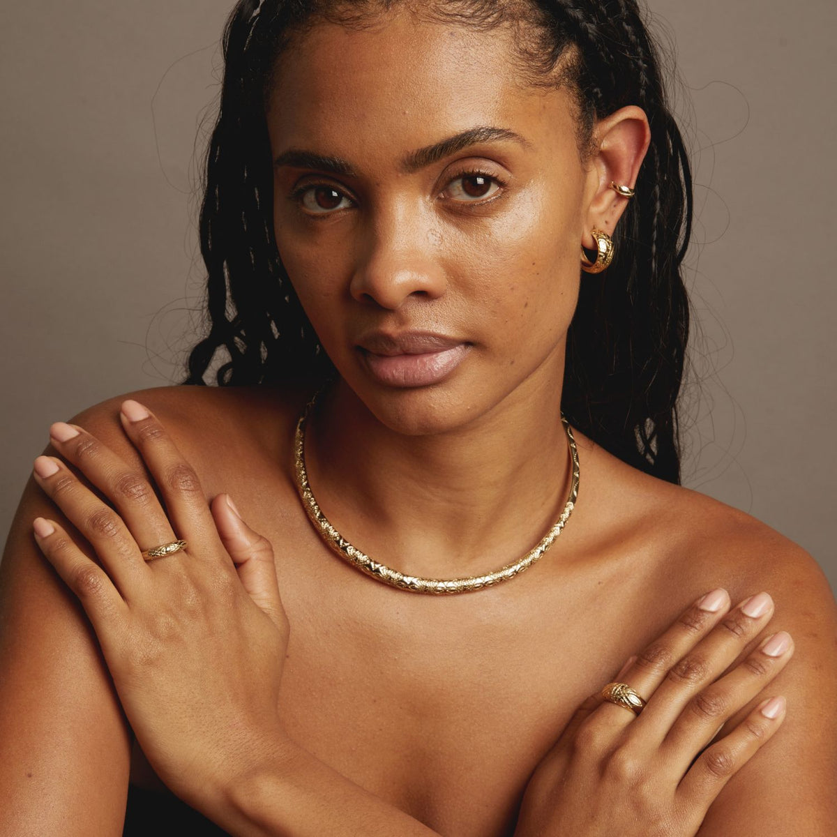 Aurate x Frye: Western Stitch Collar Necklace