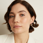 Pear Lab Grown White Sapphire Bezel Drop Earrings
