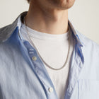 Boyfriend Lab Grown White Sapphire Tennis Necklace