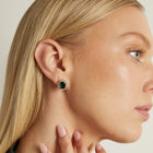 Lab Grown Green Emerald Alexandra Earrings