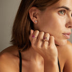 Vintage Oval Red Ruby Cocktail Ring
