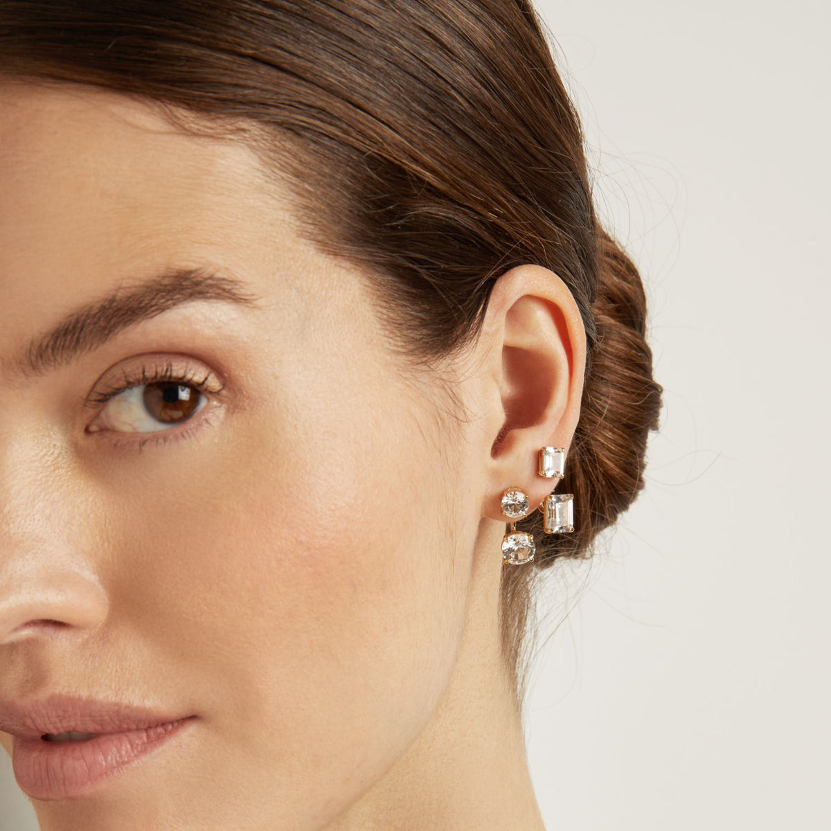 Lab Grown White Sapphire Ear Jacket