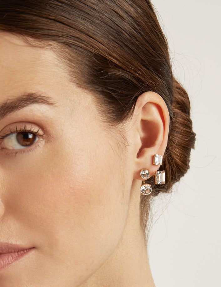 Lab Grown White Sapphire Ear Jacket