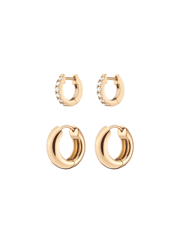 Everyday Hoop Earring Stack 12mm 15mm First