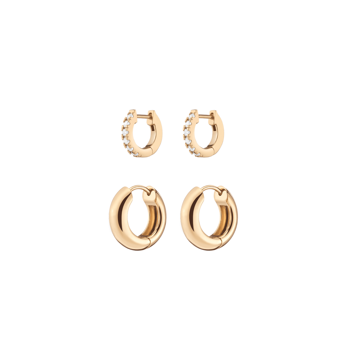 Everyday Hoop Earring Stack 12mm 15mm First