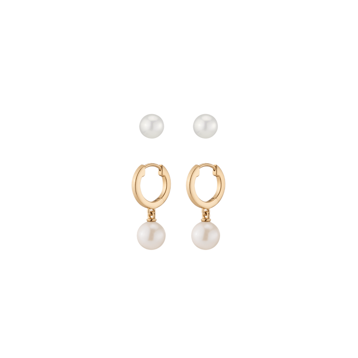 Pearl Earring Stack Pair Single First