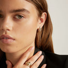 Lab Grown White Sapphire Baguette Heirloom Earrings