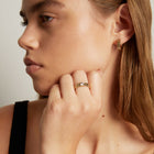 Round Lab Grown White Sapphire Infinity Ring