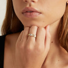 Round Lab Grown White Sapphire Infinity Ring