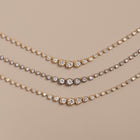 Black Rhodium Graduated Georgian Tennis Necklace