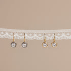 Lab Grown White Sapphire Georgian Drop Earrings