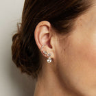 Lab Grown White Sapphire Ear Jacket