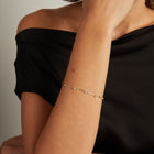 0.5ct Lab Grown Diamond Bezel Bar Chain Bracelet