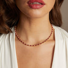 Aurate x Marilyn Monroe: Lab Grown Red Marquise Tennis Necklace