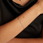 0.5ct Lab Grown Diamond Bezel Bar Chain Bracelet