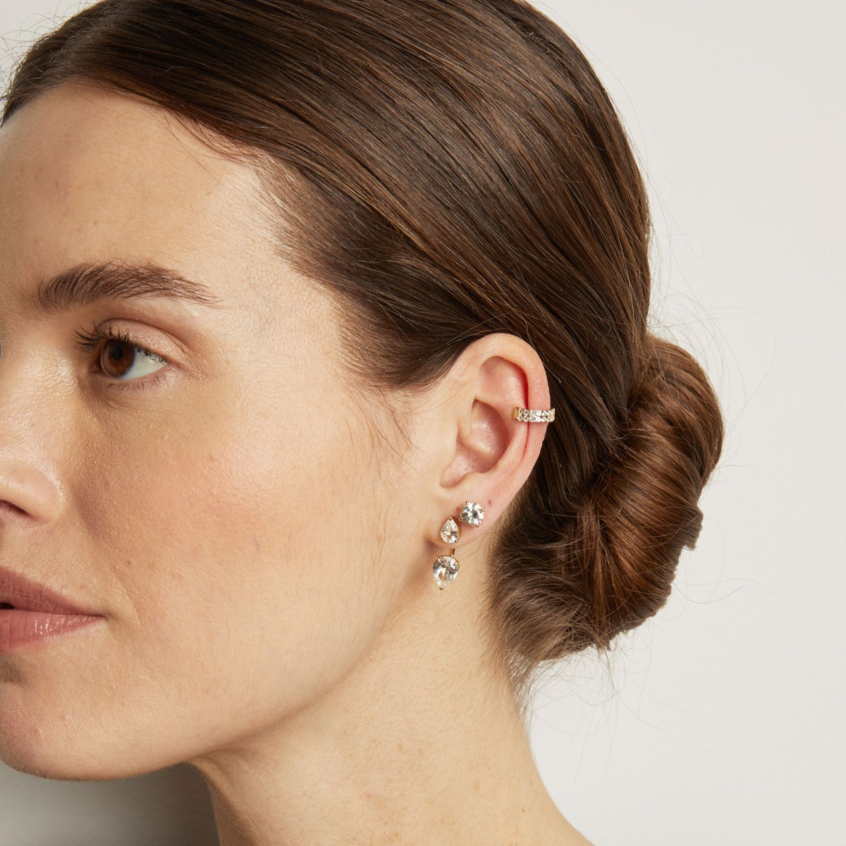 Lab Grown White Sapphire Ear Jacket