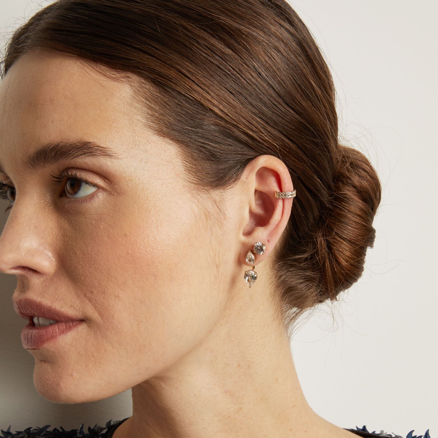 Lab Grown White Sapphire Ear Jacket