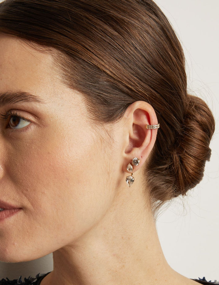 Lab Grown White Sapphire Ear Jacket