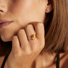 Vintage Lab Grown Cat’s Eye Cabochon Ring