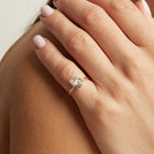 1ct Pear Lab Grown Diamond Georgian Ring