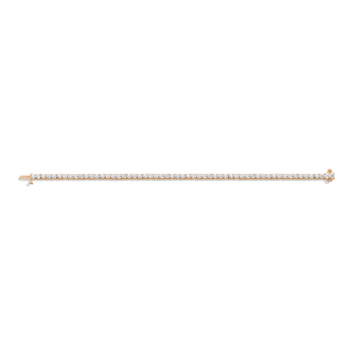 6ct Classic Lab Grown Diamond Tennis Bracelet 14K Rose Gold 6.5in