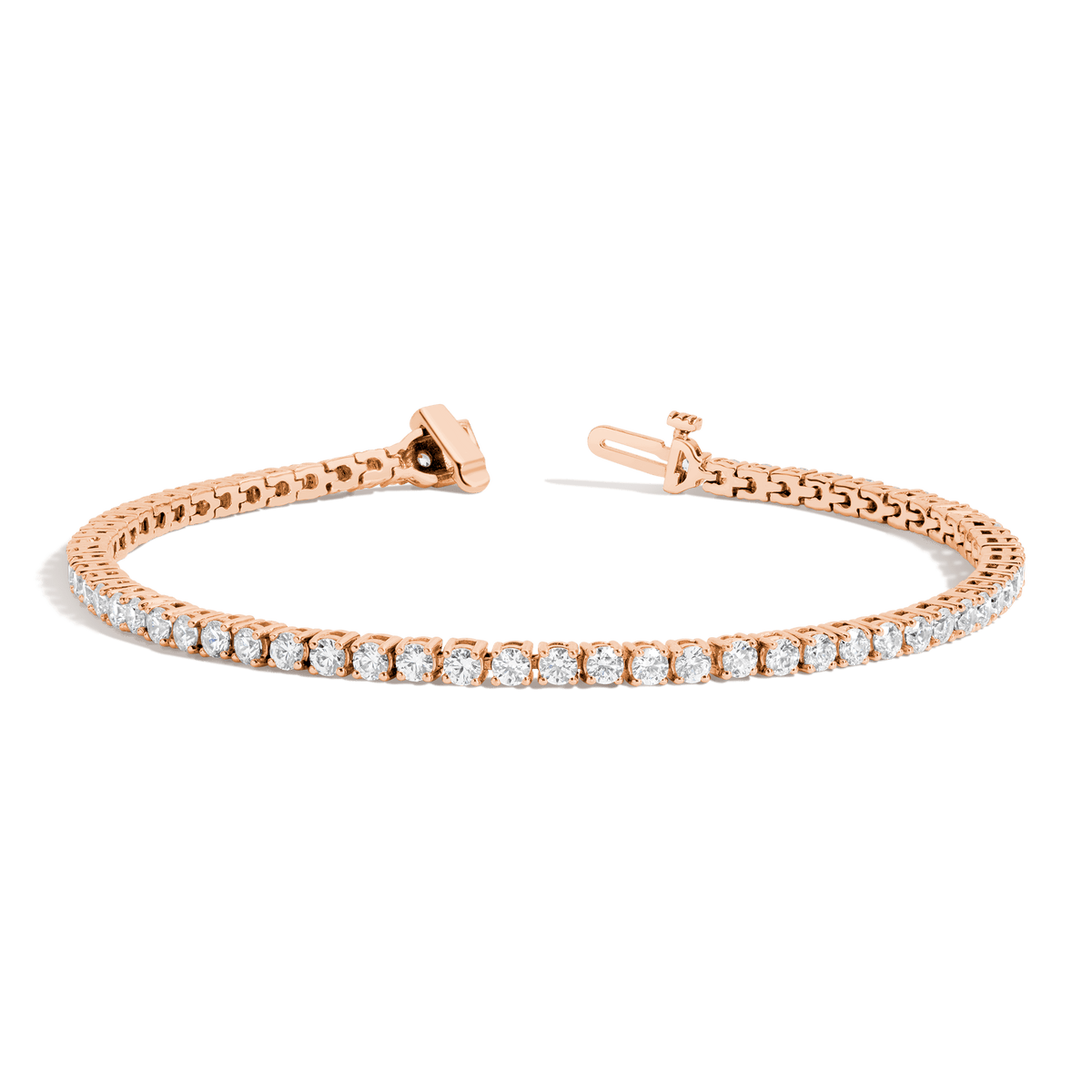 Classic Diamond Tennis Bracelet 14K 18K Rose Gold 6in 6.5in 7in 7.5in 4ct (XXL)