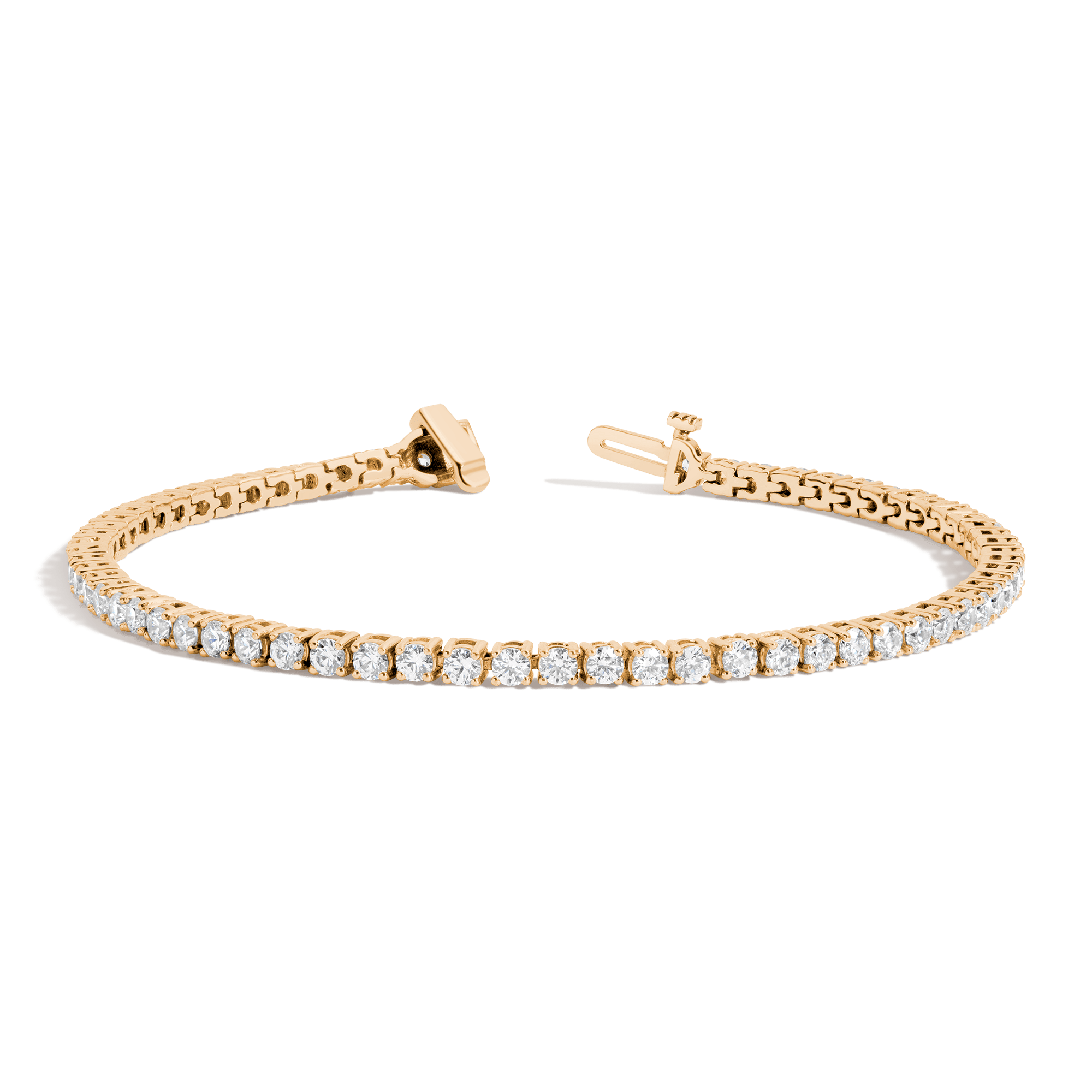 Classic Diamond Tennis Bracelet In Yellow Rose Or White Gold