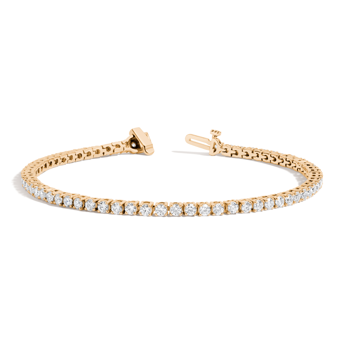 Classic Diamond Tennis Bracelet 14K 18K Yellow Gold 6in 6.5in 7in 7.5in 4ct (XXL)