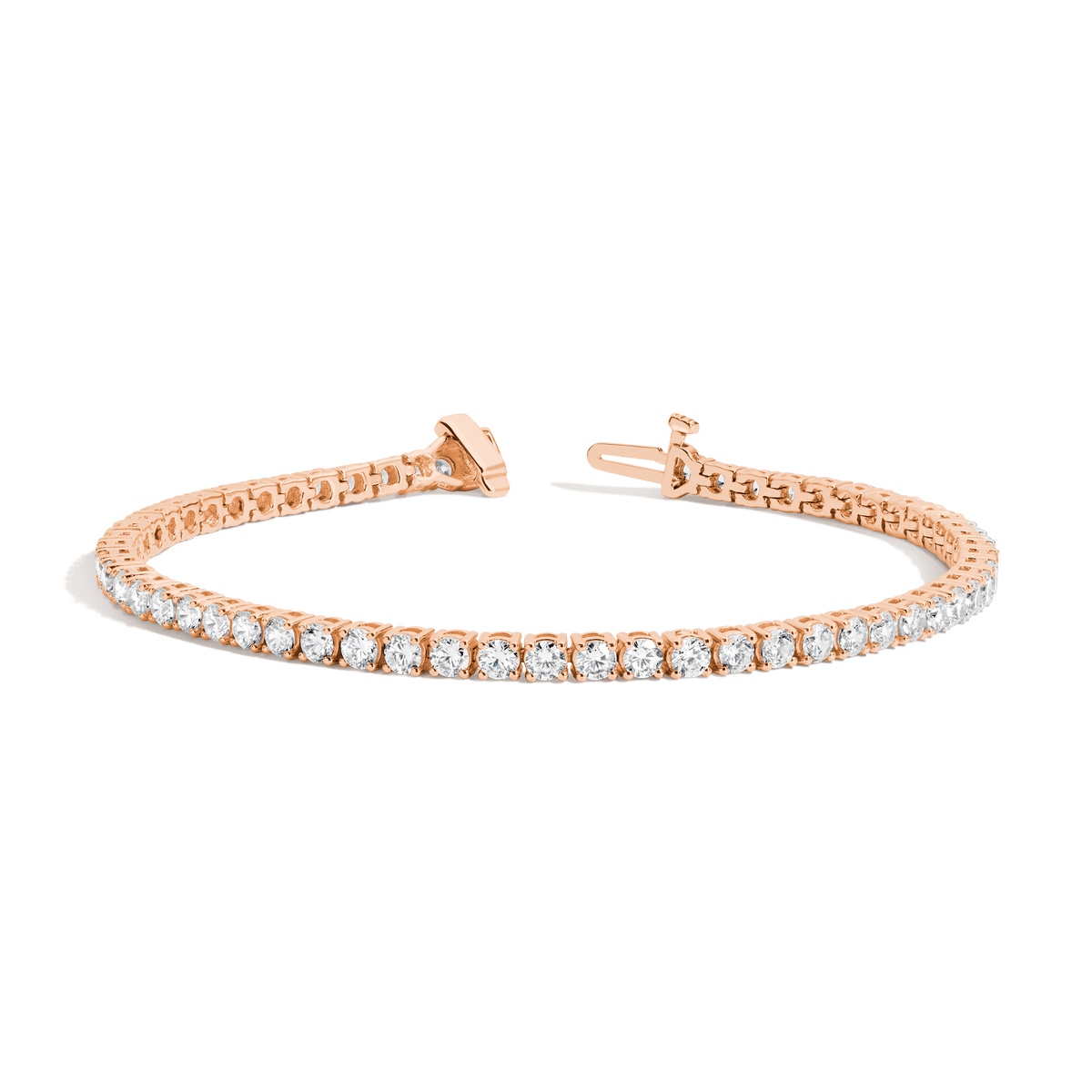 Classic Diamond Tennis Bracelet 14K 18K Rose Gold 6in 6.5in 7in 7.5in 5ct (3XL)