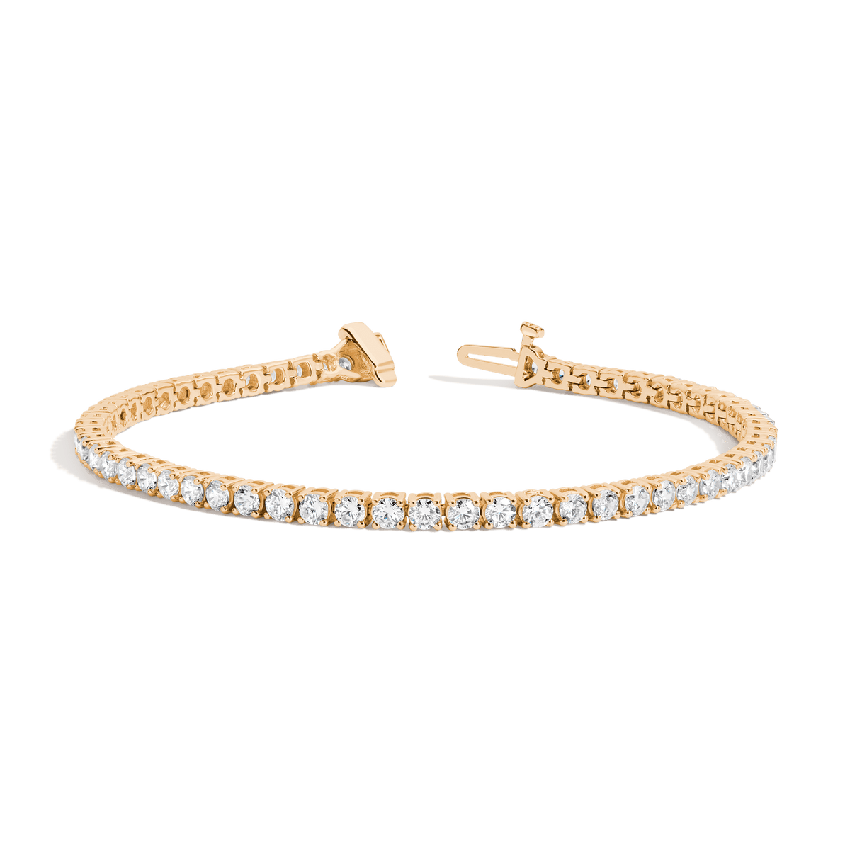 Classic Diamond Tennis Bracelet 14K 18K Yellow Gold 6in 6.5in 7in 7.5in 5ct (3XL)