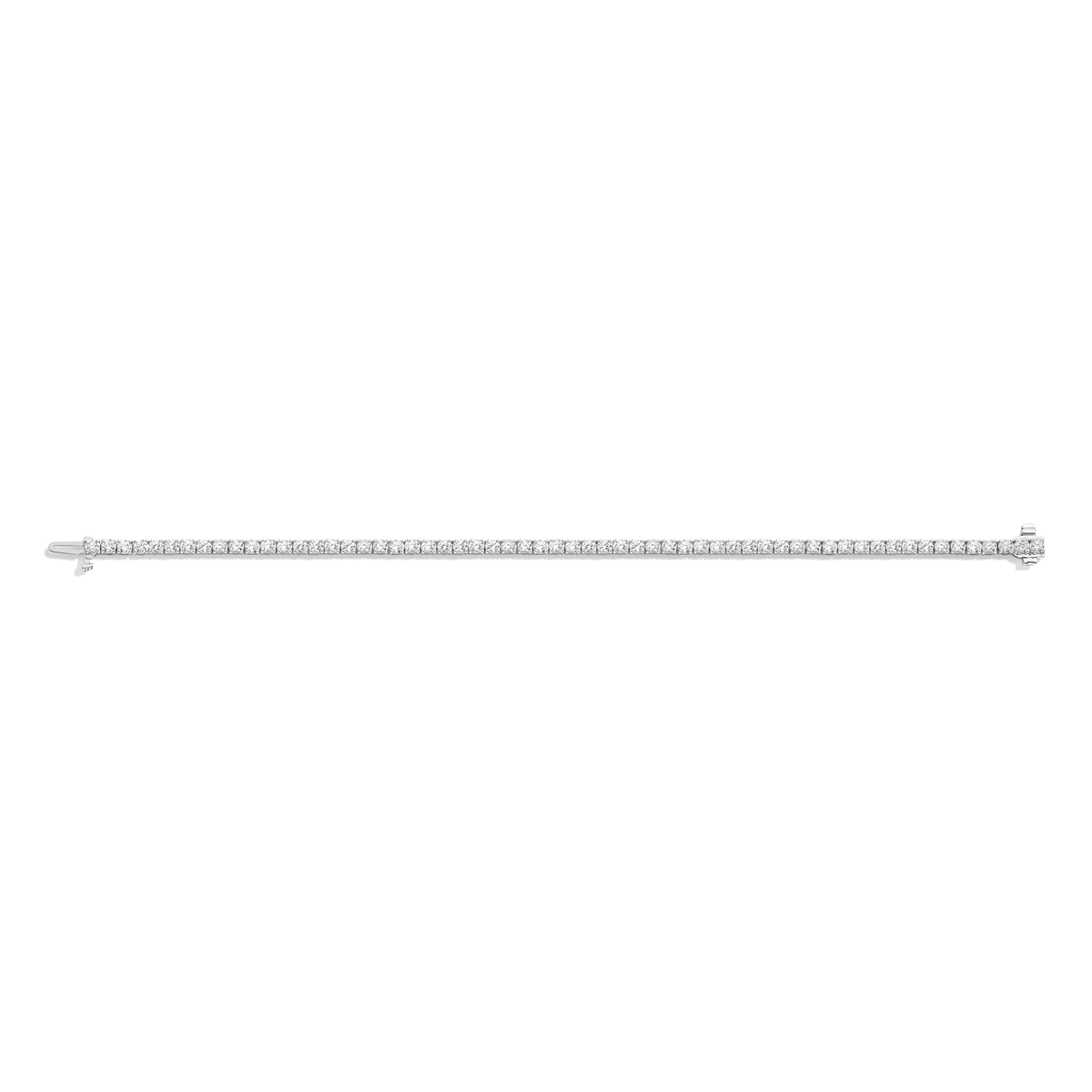 5ct Classic Lab Grown Diamond Tennis Bracelet 18K White Gold 7in 
