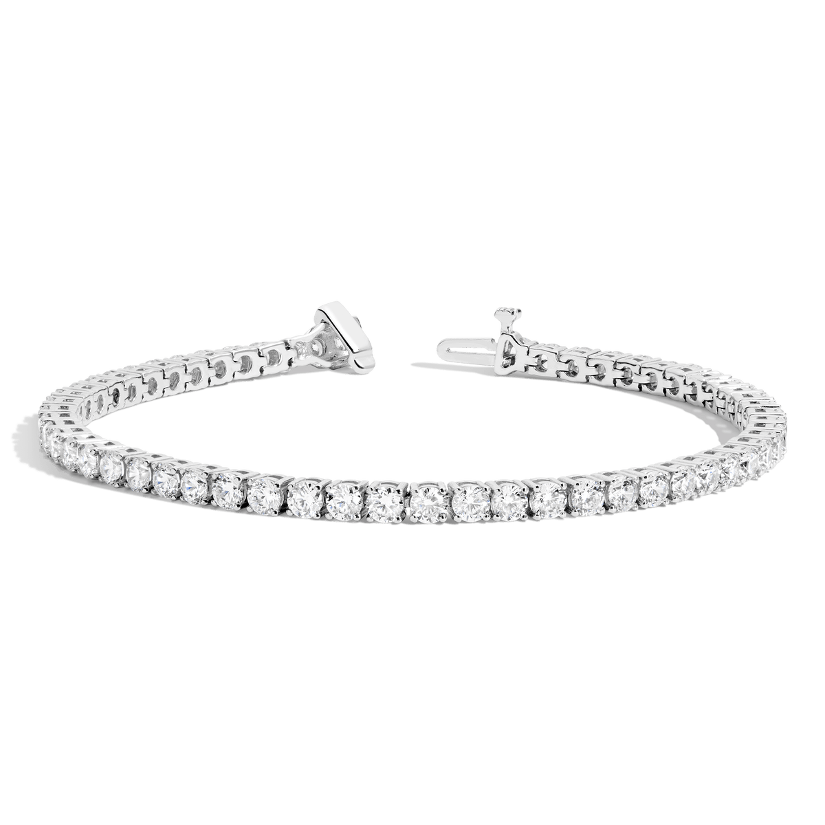 6ct Classic Lab Grown Diamond Tennis Bracelet 14K White Gold 6.5in First