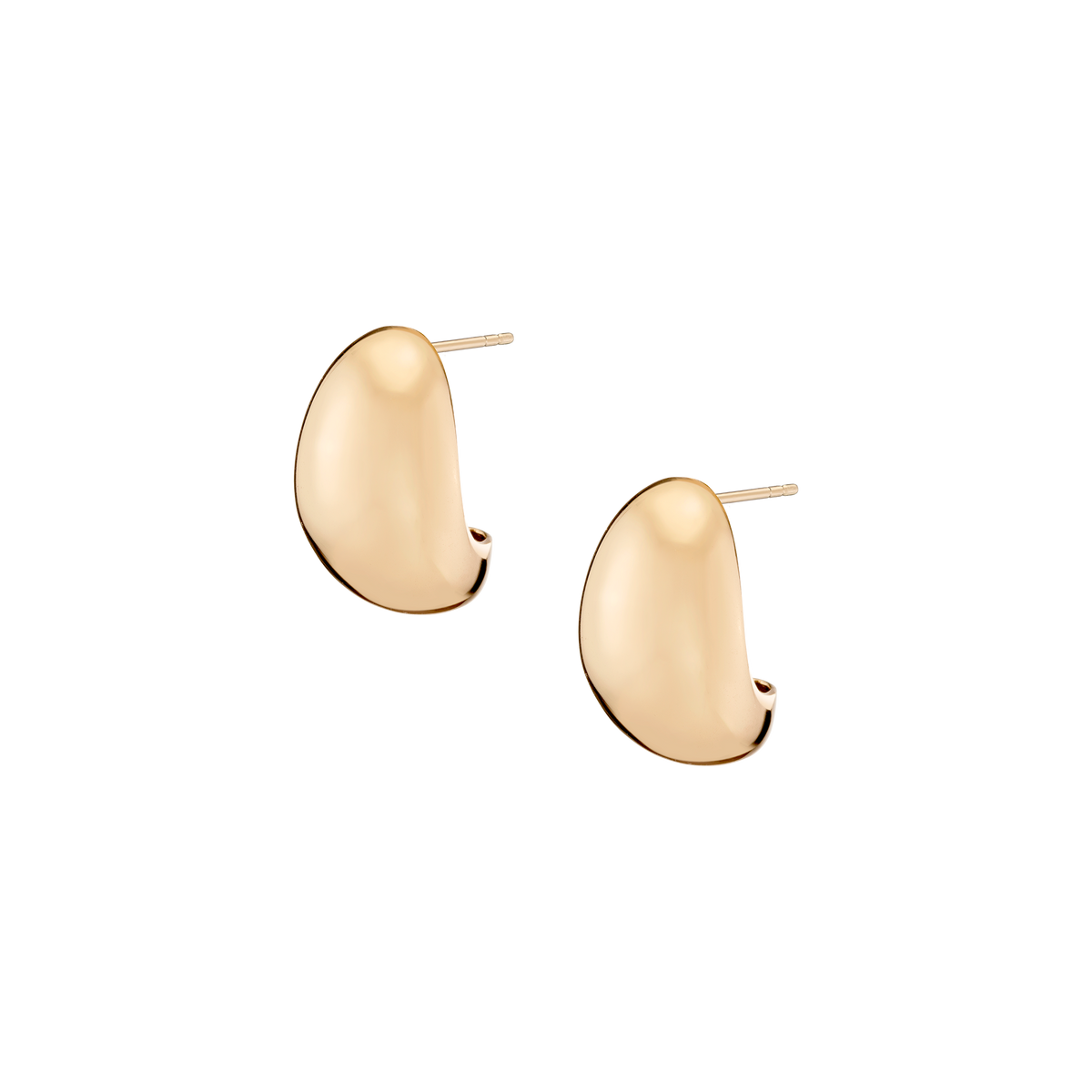 Dome Earrings Vermeil Yellow Gold Pair
