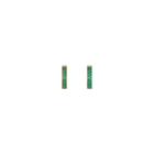 Lab Grown Green Emerald Baguette Huggie Earrings