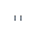 Lab Grown Blue Sapphire Baguette Huggie Earrings