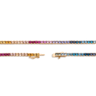 Ombré Rainbow Tennis Necklace