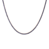 Lab Grown Blue Sapphire Baguette Tennis Necklace Vermeil Yellow Gold 16in First