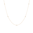Lab Grown White Sapphire Station Necklace