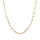 Solid Gold Herringbone Chain Necklace