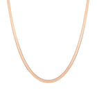 Solid Gold Herringbone Chain Necklace