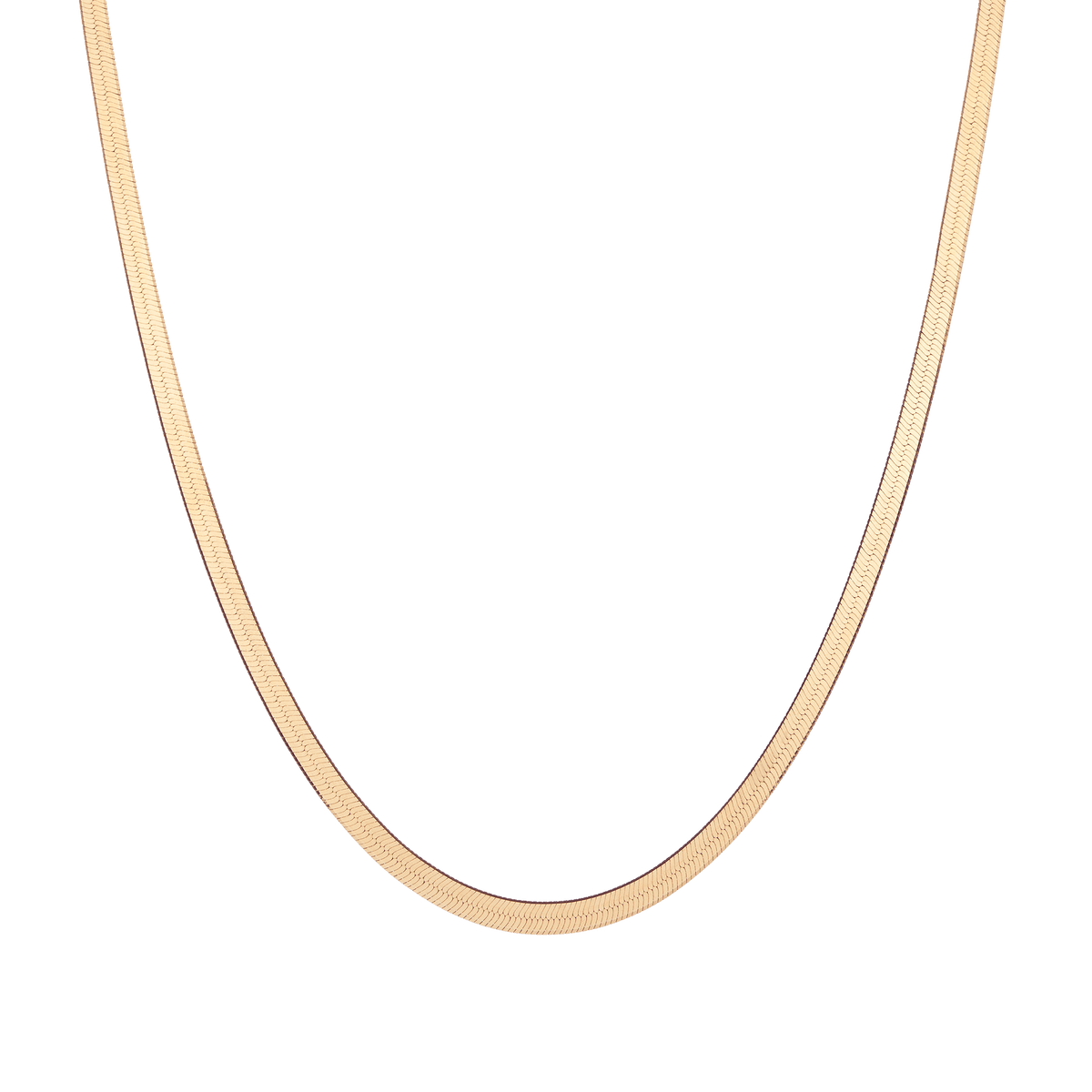 14k deals gold plated Herringbone Necklace