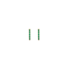 Lab Grown Green Emerald Huggie Earrings